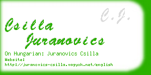 csilla juranovics business card